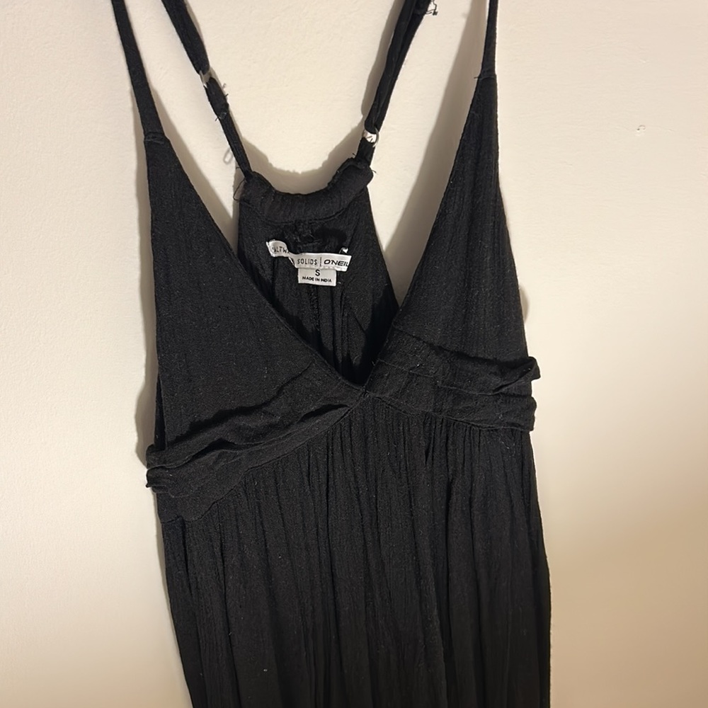 O’Neill Saltwater Solids, Black beachy triangle cut short dress